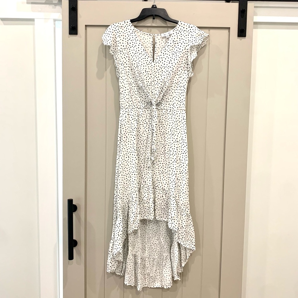 Medium white spotted dress from one loved babe boutique